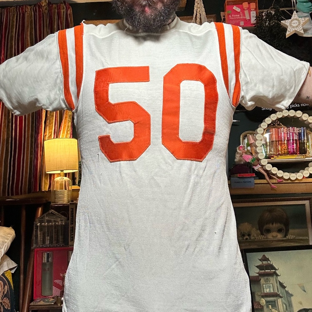 Vintage McGregor White and Orange Jersey